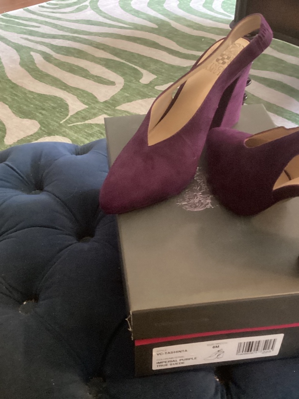 Vince camuto purple suede heels
